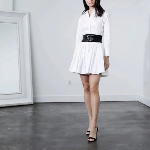 Karina Grimaldi | Briar Mini Dress | Seashell White | L - Picture 2 of 3